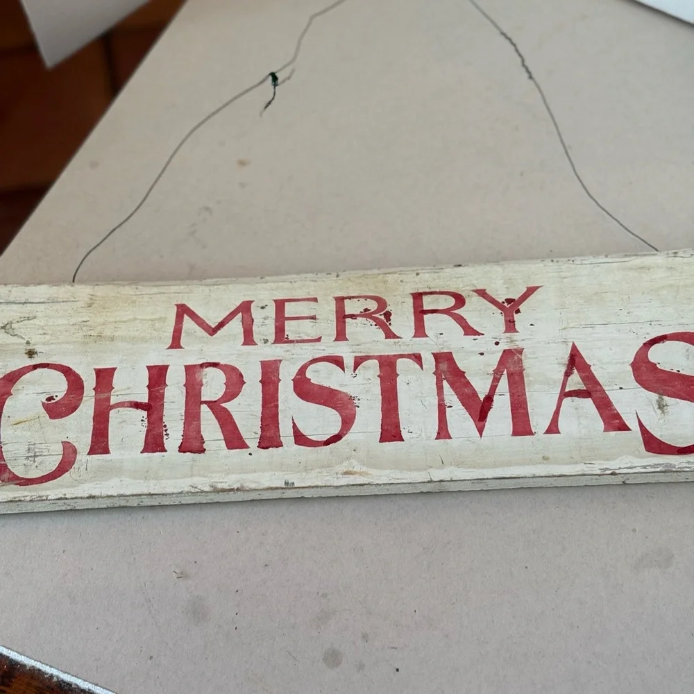 Wood Christmas banner